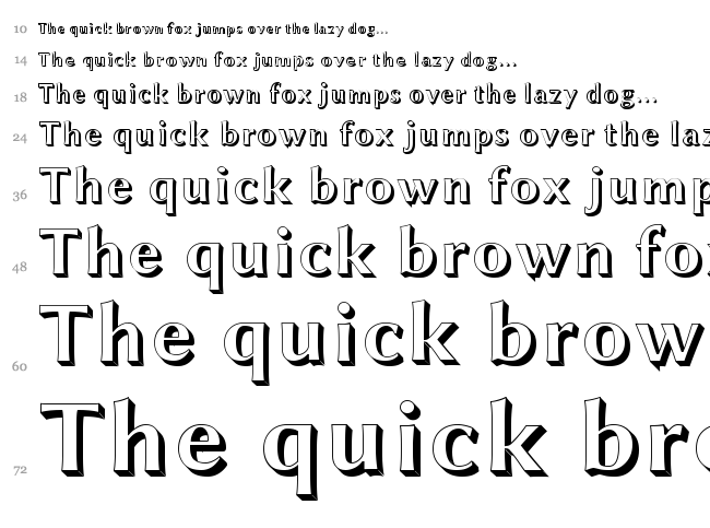 Linux Biolinum font waterfall