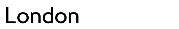 London font preview