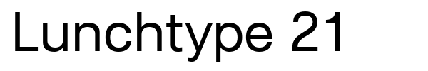 Lunchtype 21 font
