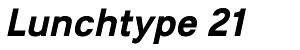 Lunchtype 21 font preview