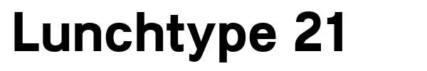 Lunchtype 21 font preview