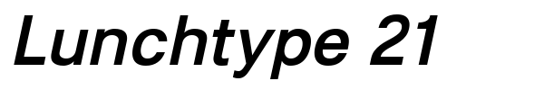 Lunchtype 21 font preview