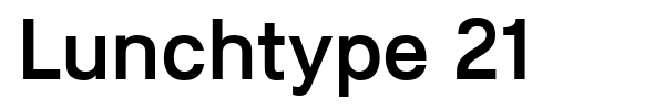 Lunchtype 21 font preview
