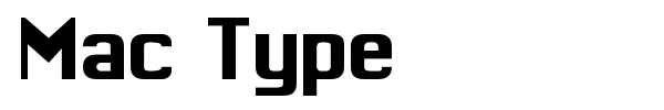 Mac Type font