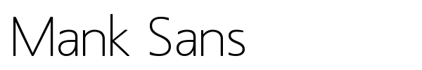 Mank Sans font