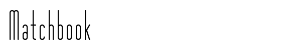 Matchbook font
