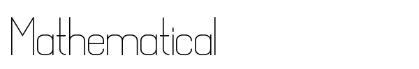 Mathematical font