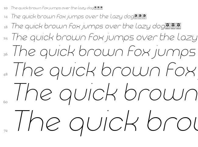 Meltix font waterfall