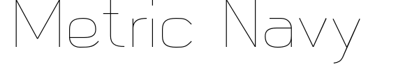Metric Navy font
