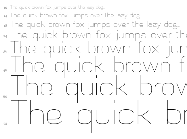 Metric Navy font waterfall