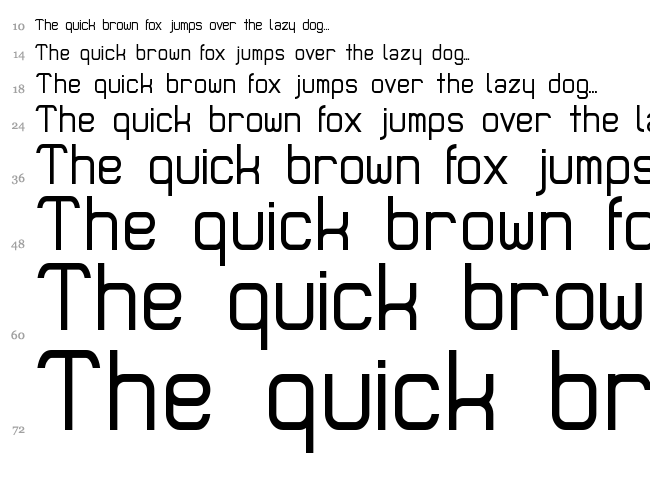 Micro Mieps font waterfall