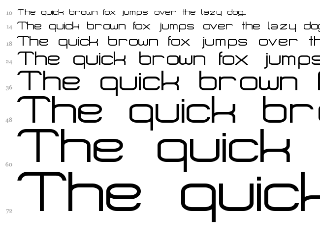 Micro Mieps font waterfall