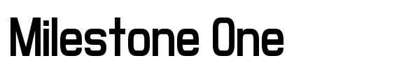 Milestone One font
