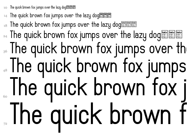 MindBlue font waterfall