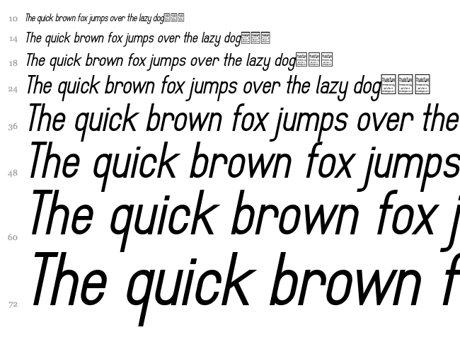 MindBlue font waterfall