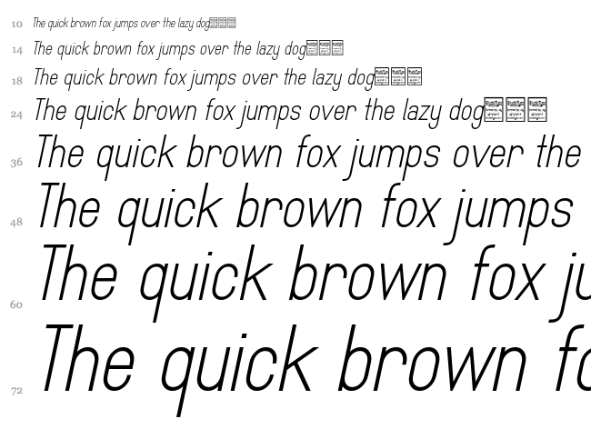 MindBlue font waterfall
