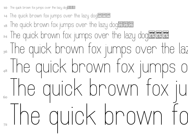 MindBlue font waterfall
