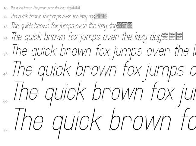 MindBlue font waterfall