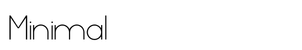 Minimal font