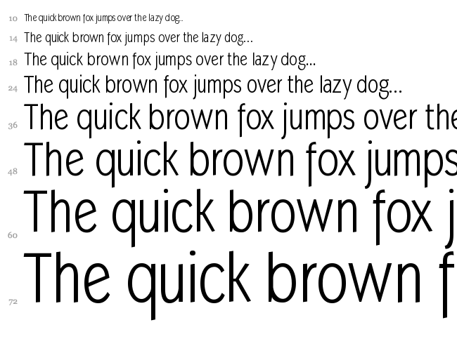 MK Abel font waterfall
