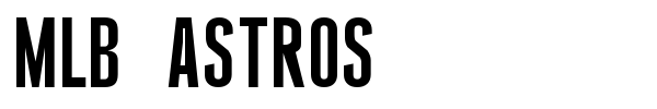 MLB Astros font