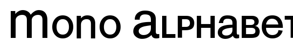 Mono Alphabet font