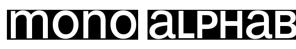Mono Alphabet font preview