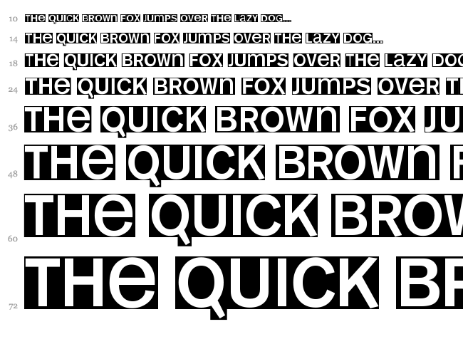 Mono Alphabet font waterfall