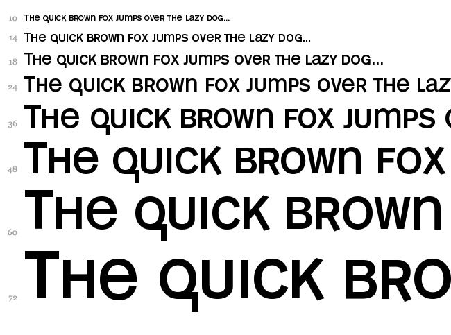 Mono Alphabet font waterfall