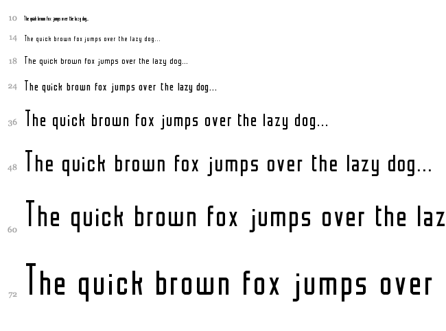 Monotone font waterfall