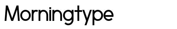 Morningtype font