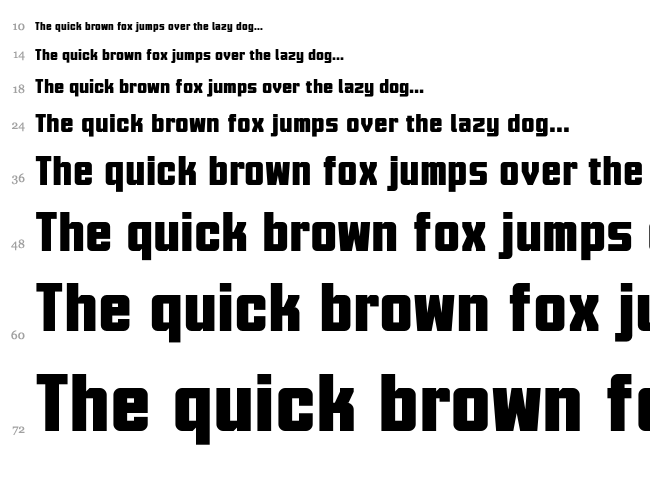 Motion Control font waterfall