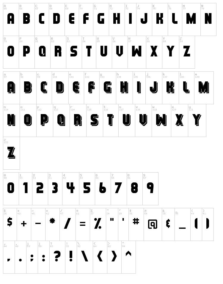 Municipal font map