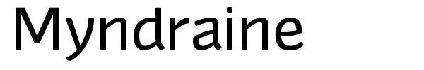 Myndraine font