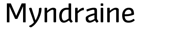 Myndraine font preview