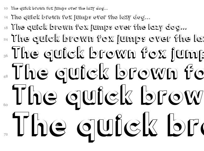 Nanami 3D font waterfall