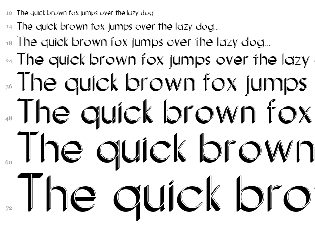 Nanami 3D font waterfall
