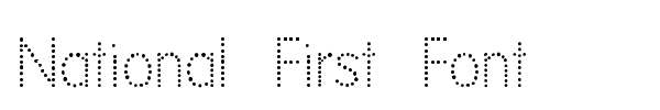 National First Font font preview