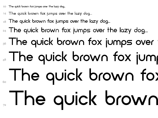 Neometric font waterfall