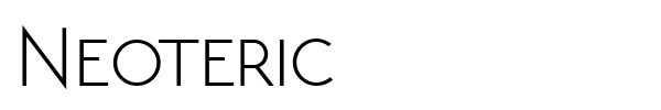 Neoteric font