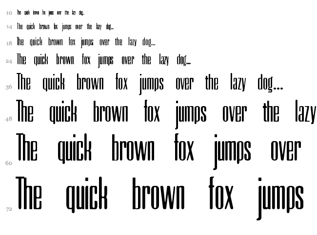 Neretta font waterfall