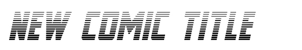 New Comic Title font preview