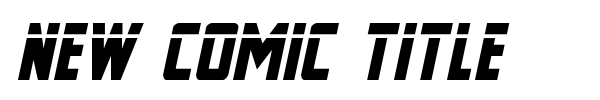 New Comic Title font preview