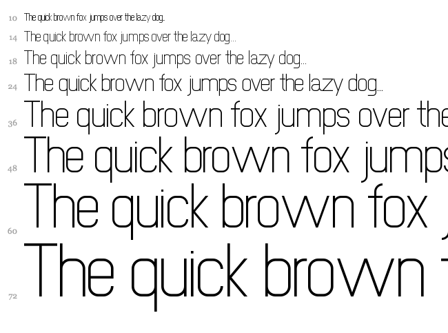 New Media font waterfall
