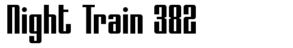 Night Train 382 font preview