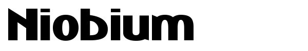 Niobium font preview