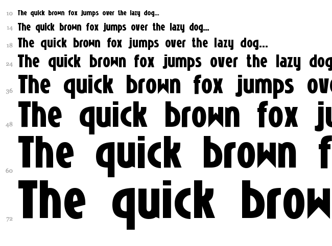 Niobium font waterfall