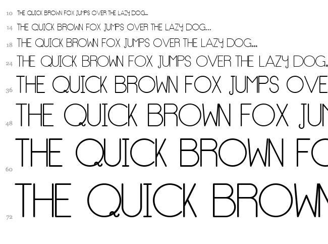No Type font waterfall