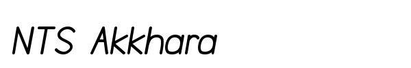 NTS Akkhara font preview