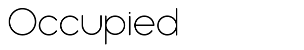 Occupied font